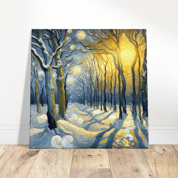 Winter Whisper Van Gogh Style Oil Painting Print Impressionism Living Roombedroom Wall Prints Housewarming Gift