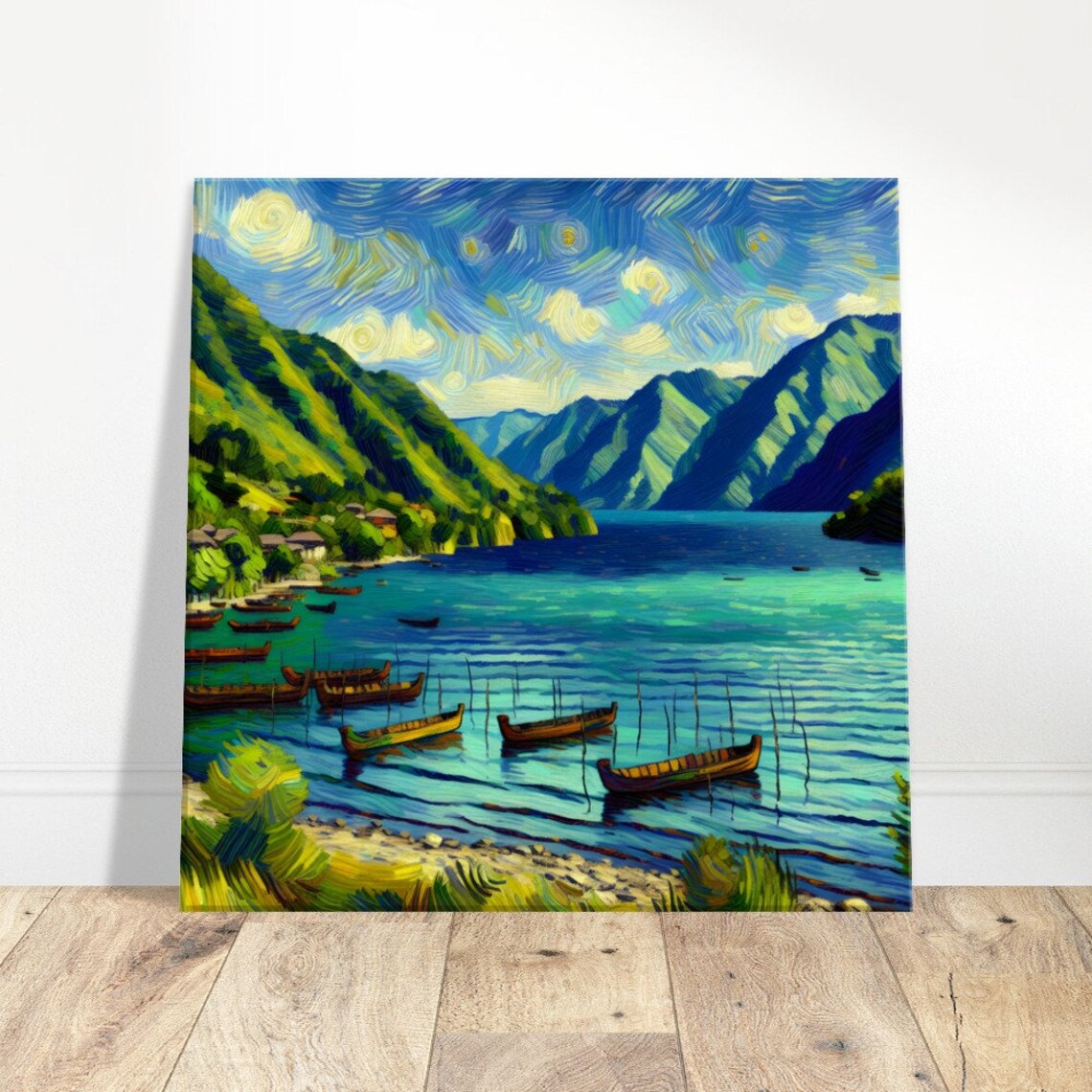 Lake Atitlan Tranquility, Impressionism Wall Art Print - Image 4