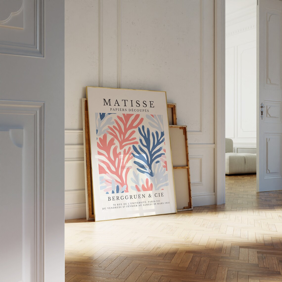 Henri Matisse Coral Leaf Cutouts Paris Exhibition 1953 Art Poster - Image 4