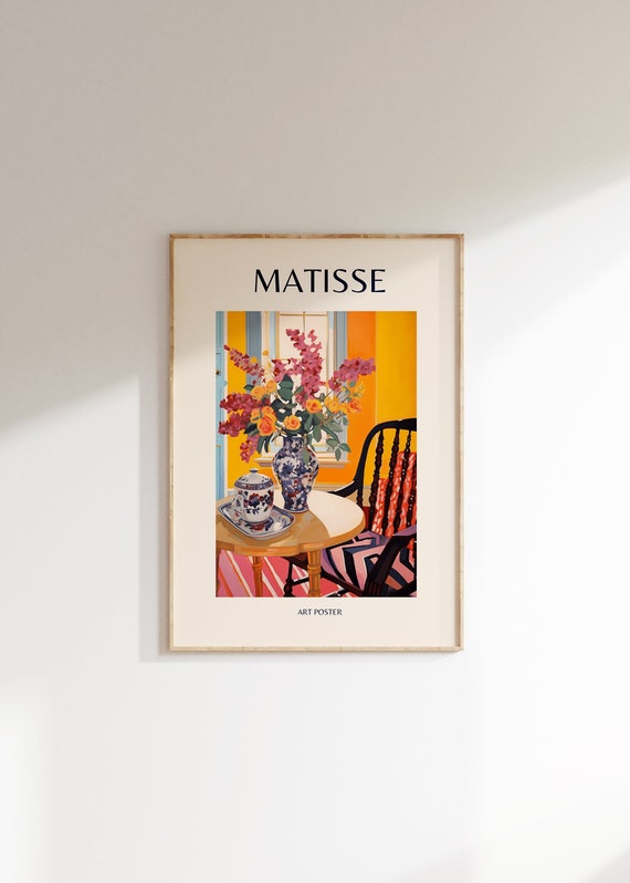Matisse Minimalist Floral Art Print, Modern Gallery