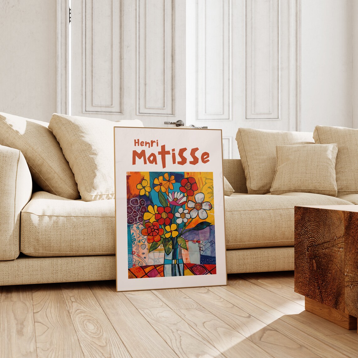 Henri Matisse Playful Flower Bouquet Glass Vase Floral Art Poster - Image 2
