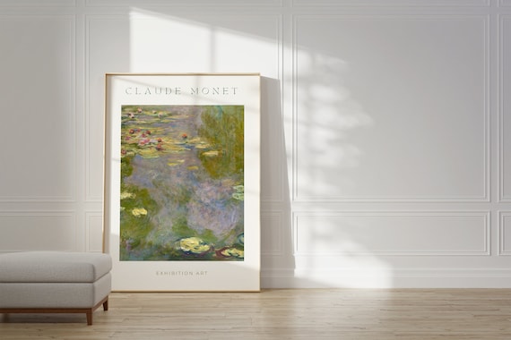 Claude Monet Poster Mid Century Modern Wall Art For Aesthetic Room Decor Monet Print As Best Friend Gift Monet Exhibition Poster