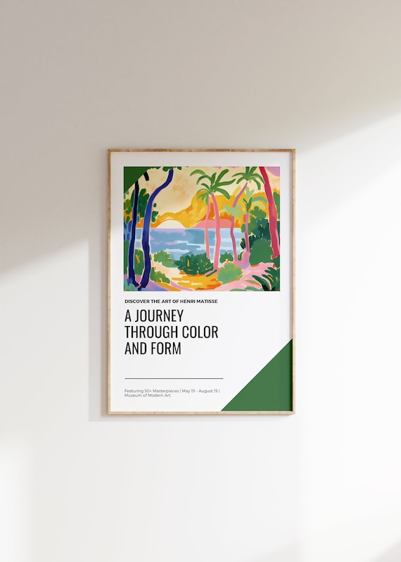 Henri Matisse Poster Minimalist Wall Art Matisse Mueseum Print Aesthetic Matisse Print For Modern Gallery Exhibition Art