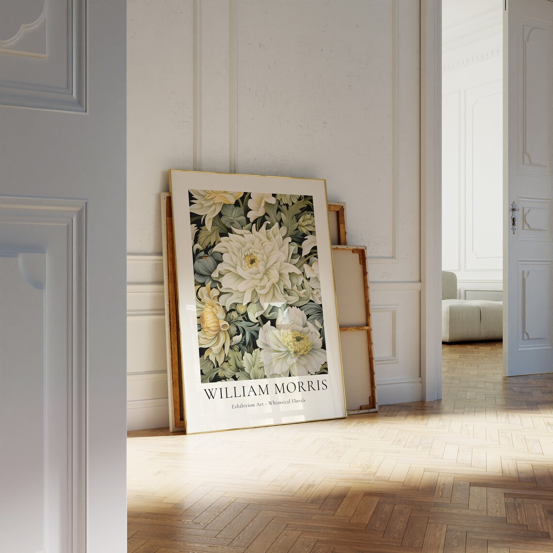 William Morris Sage Green Flower Market Poster - Image 4