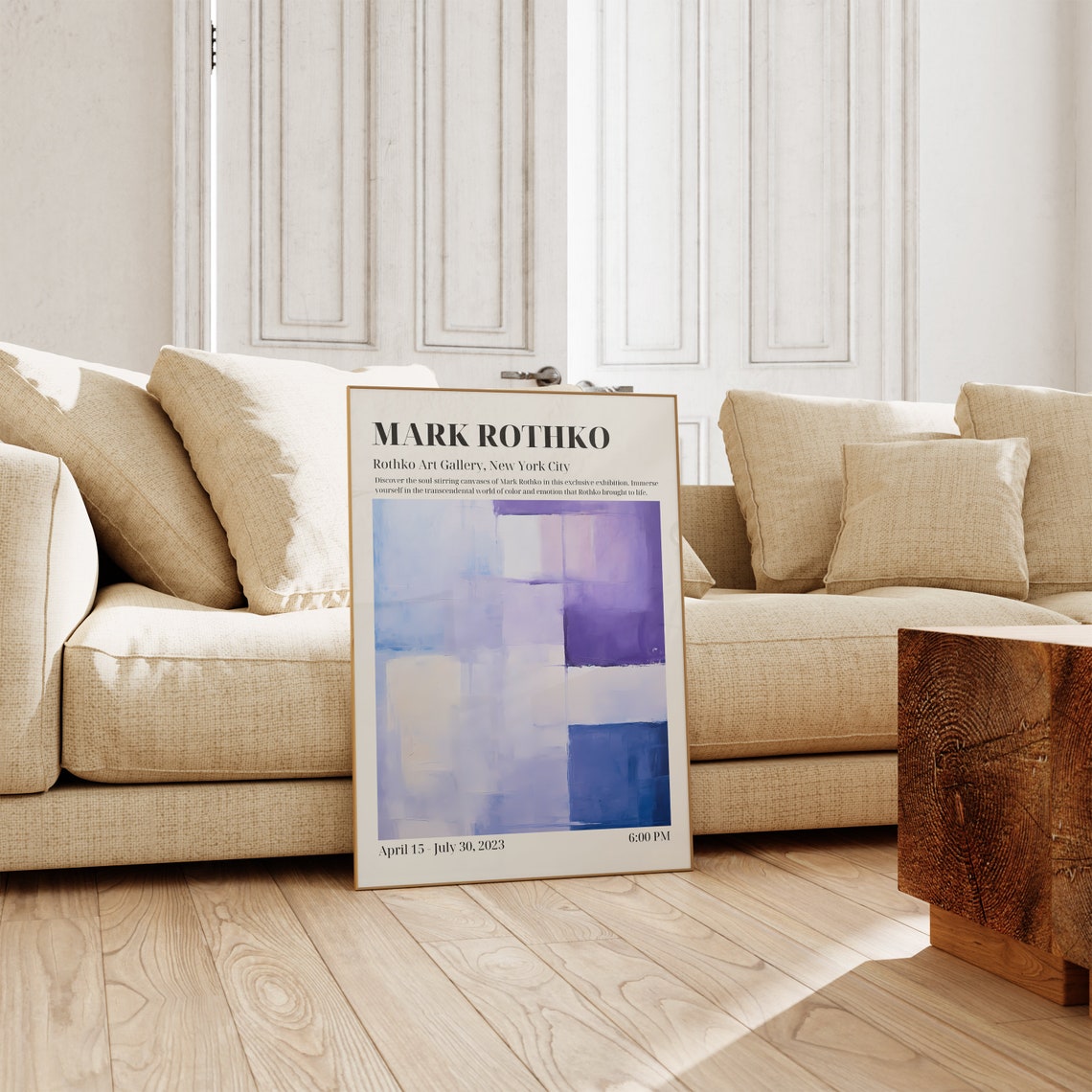 Mark Rothko Purple Blue Color Field Gallery Exhibition Art Poster - Image 4