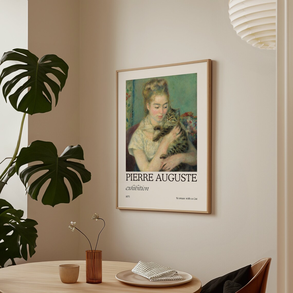 Woman With Cat by Renoir, Vintage Art Print - Image 3