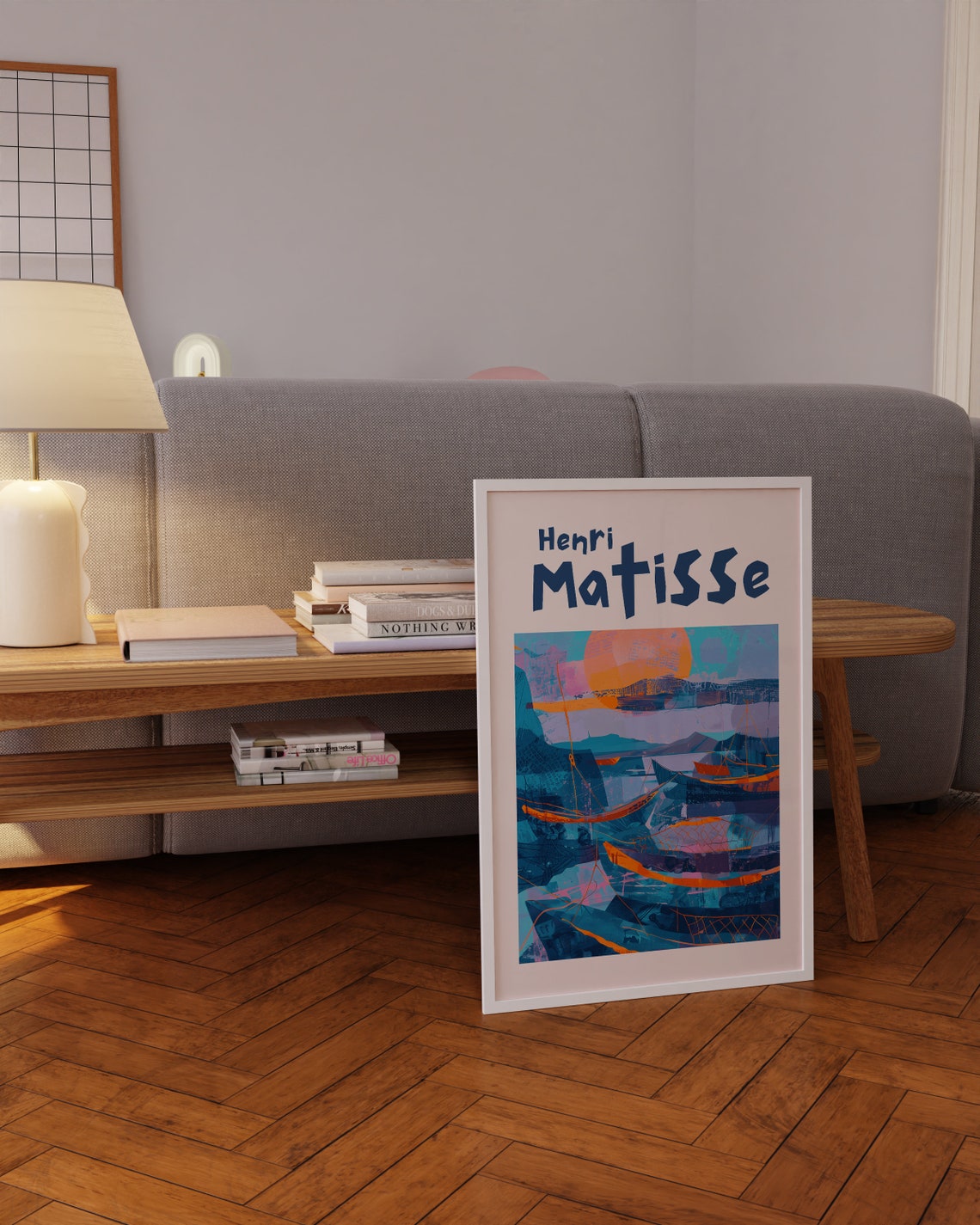 Henri Matisse Sunset Harbor Boats Orange Blue Seascape Poster - Image 3
