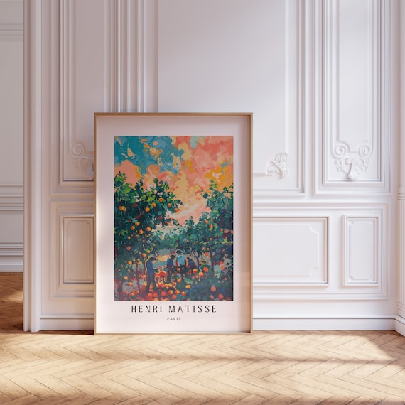 Henri Matisse Inspired Print With Frame Artful Matisse Framed Poster Matisse Art Print Livingroom Wall Art Gallery Wall Printed Matisse