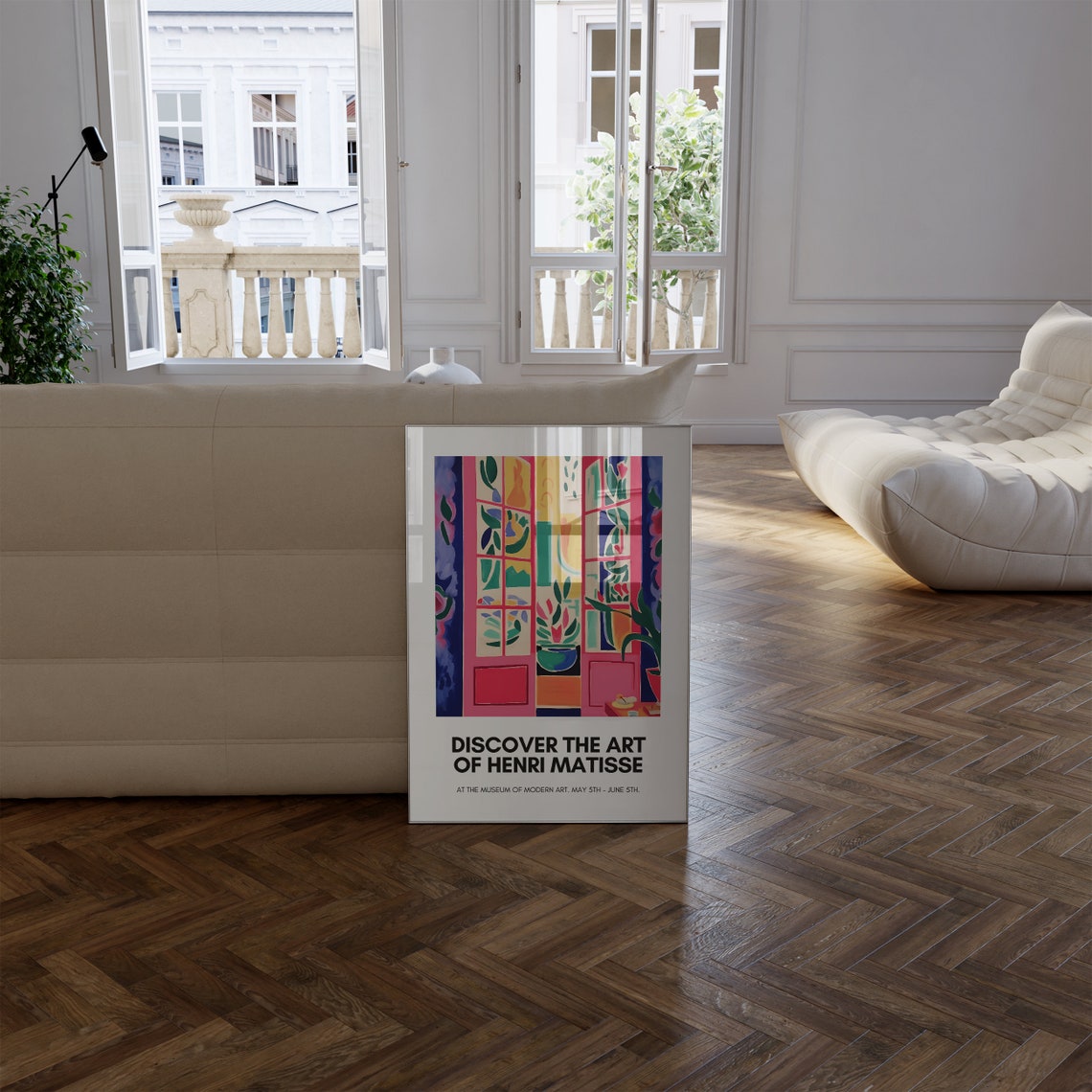 Henri Matisse Pink French Doors Garden View Museum Exhibit Poster - Image 3