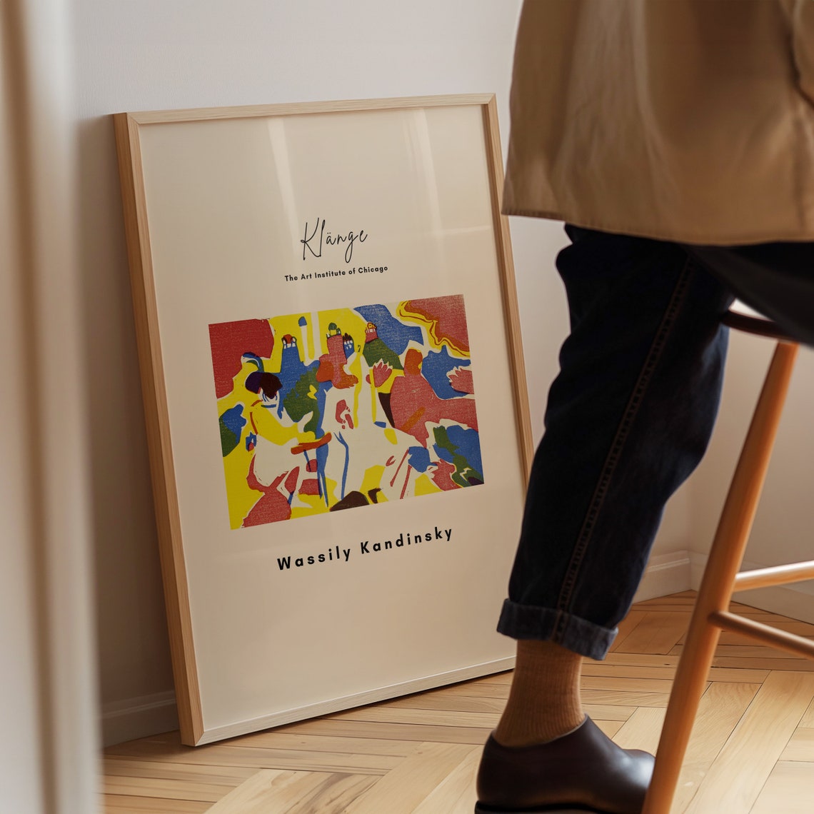 Wassily Kandinsky Klange Colorful Expressionist Woodcut Art Poster - Image 2