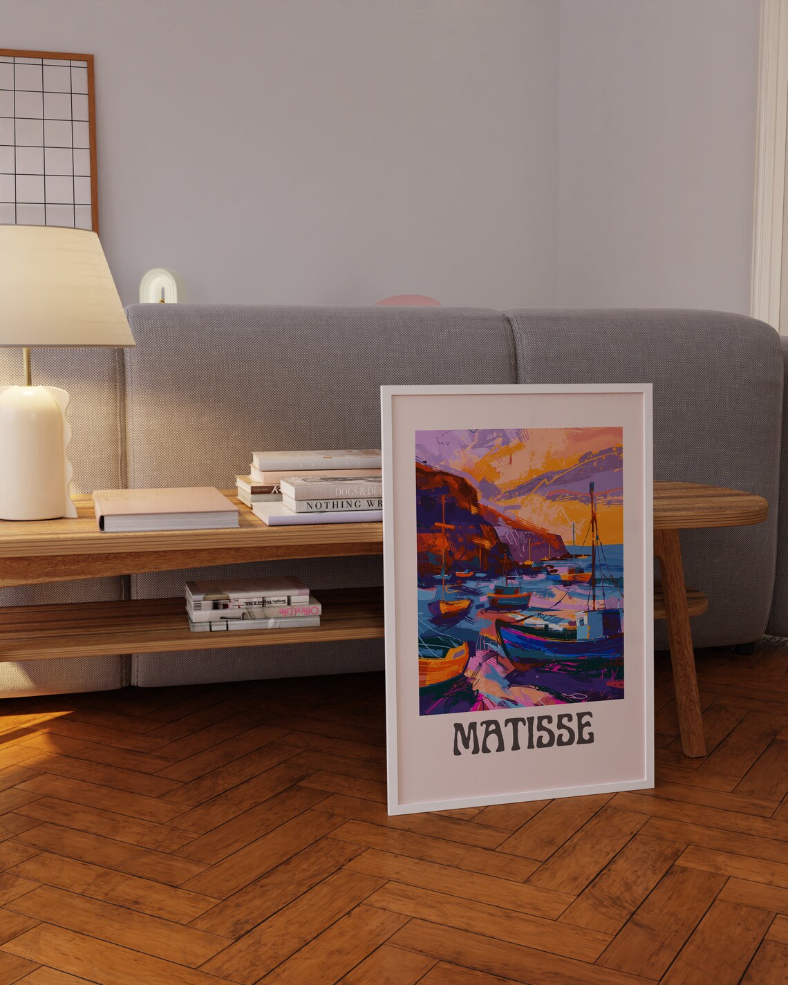 Henri Matisse Colorful Harbor Boats Purple Sunset Art Poster - Image 3