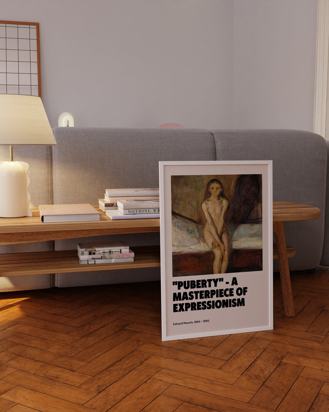 Edvard Munch Puberty 1894 Masterpiece of Expressionism Art Poster - Image 4