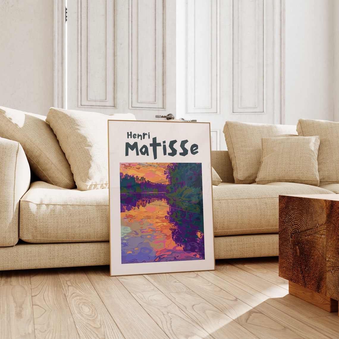 Henri Matisse Forest Lake Golden Sunset Reflection Art Poster - Image 2
