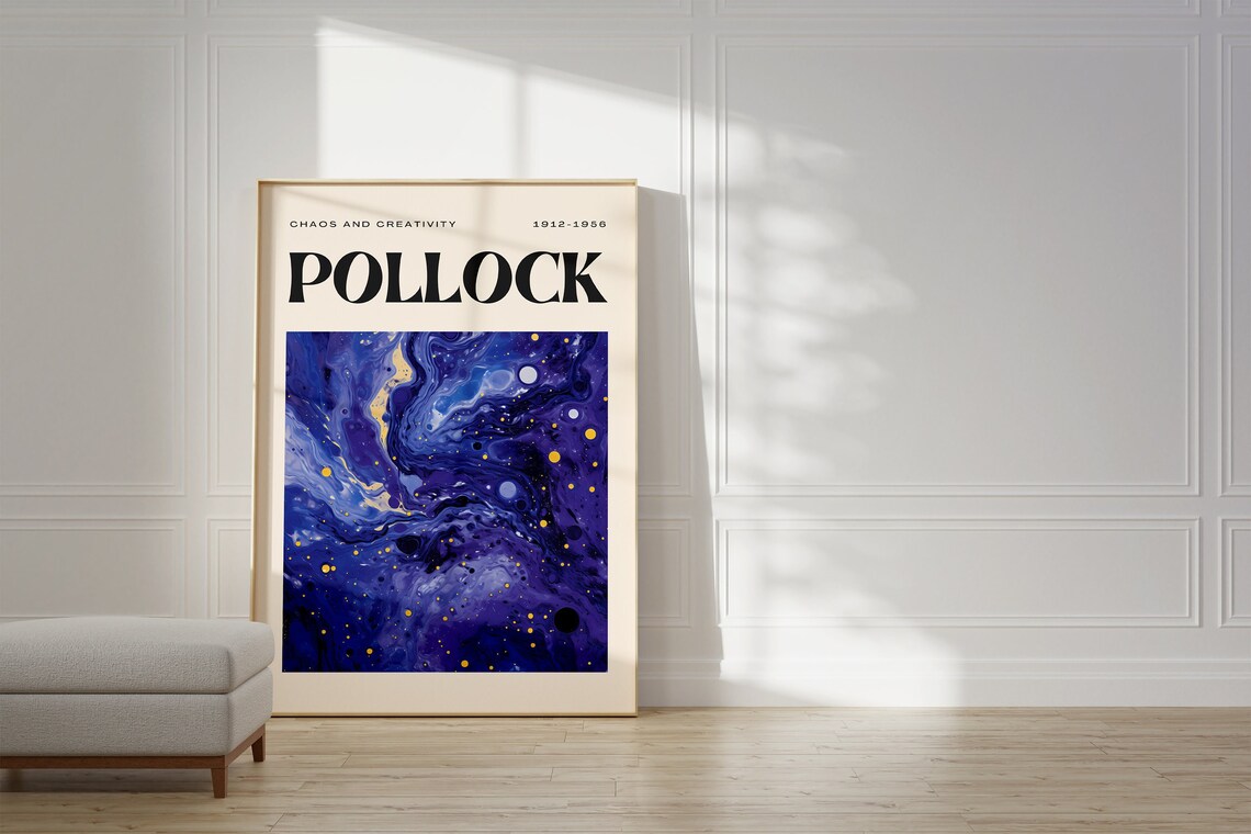 Jackson Pollock Trendy Maximalist Art Print