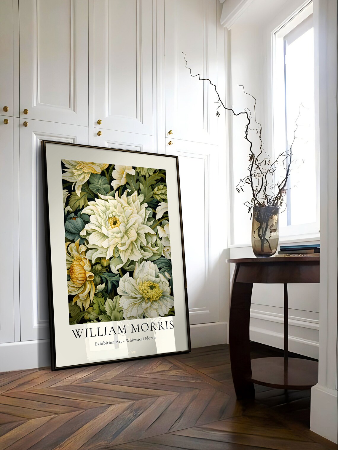 William Morris Sage Green Flower Market Poster - Image 3