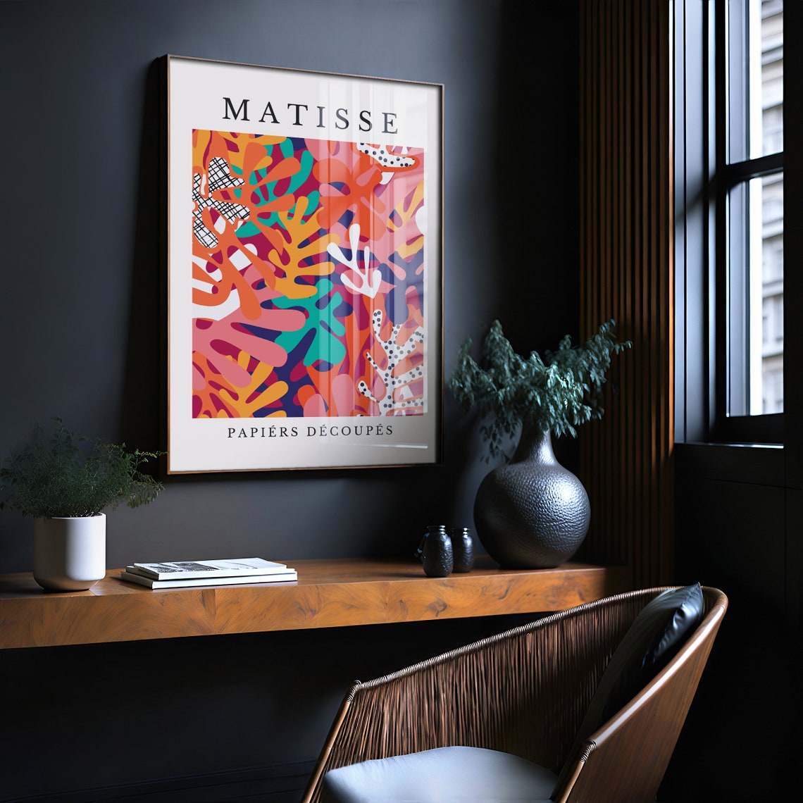 Matisse Papiers Decoupes Rainbow Leaf Pattern Colorful Art Poster - Image 2