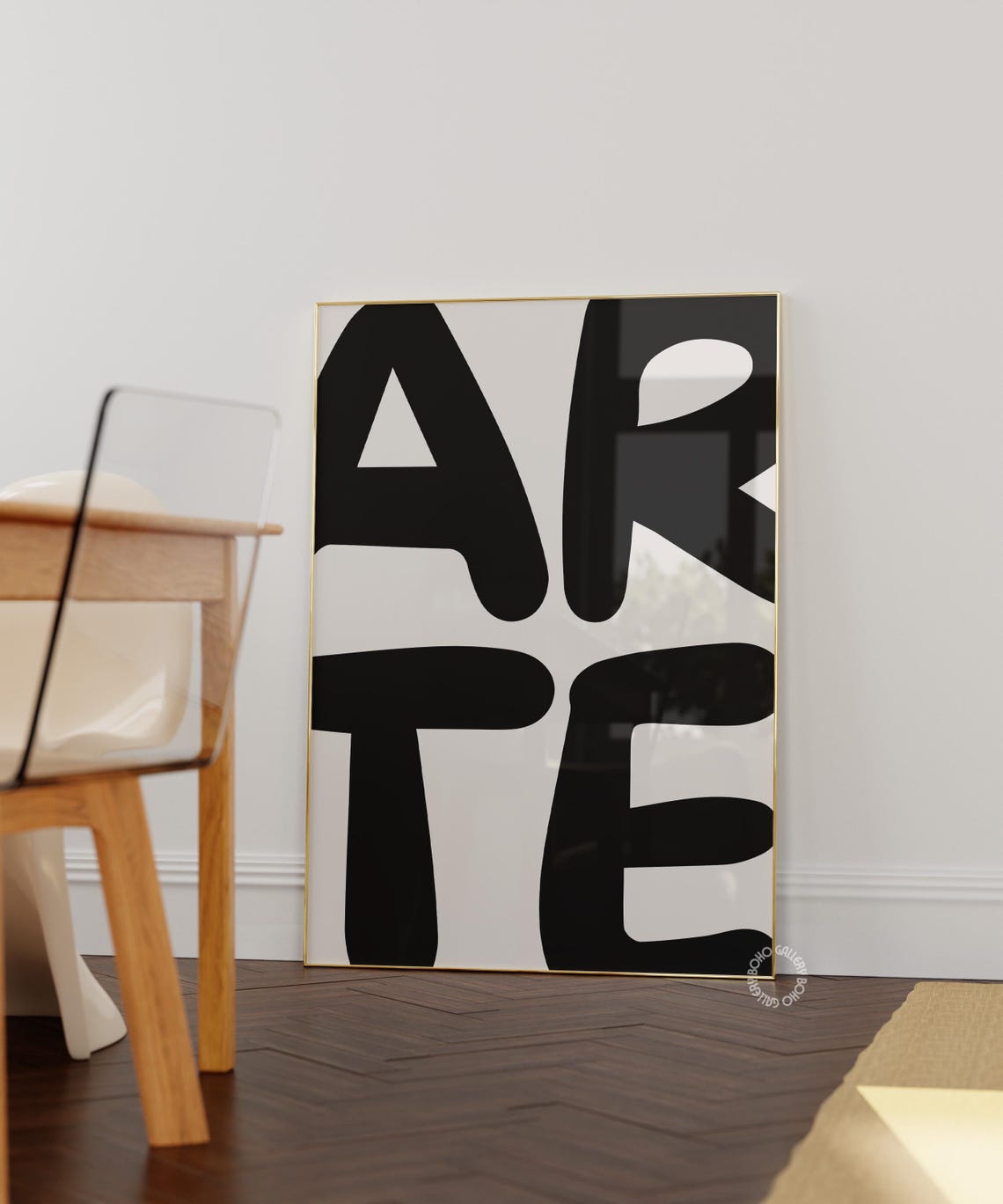Arte Black Bold Typography Minimal Modern Gallery Wall Poster - Image 3