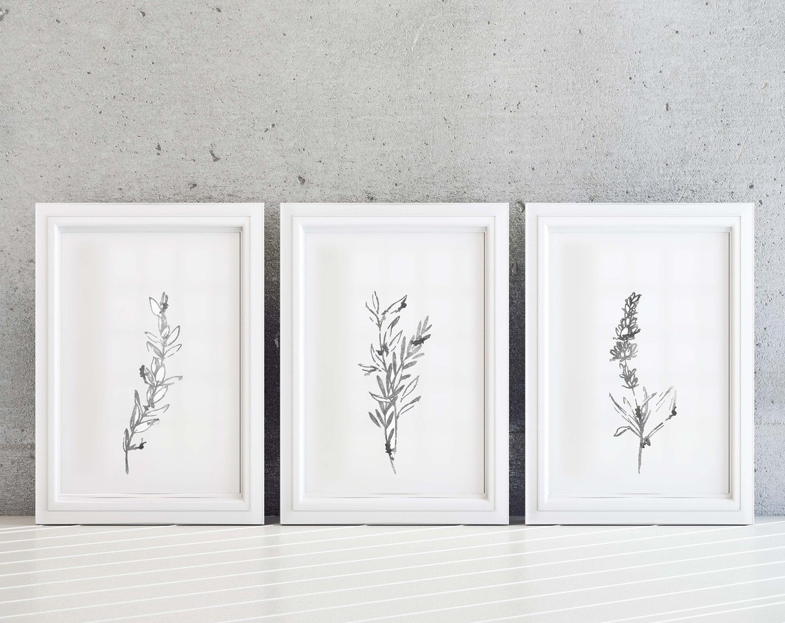 Watercolor Botanical Print Set, Farmhouse Wall Art Print - Image 4