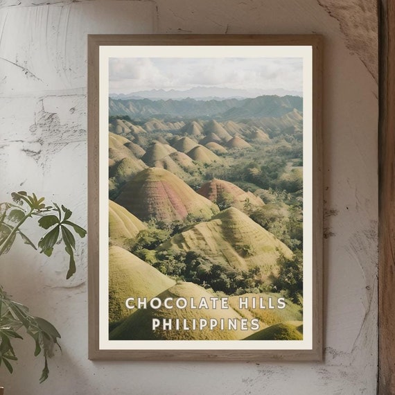 Chocolate Hills Philippines Poster, Bohol Landscape