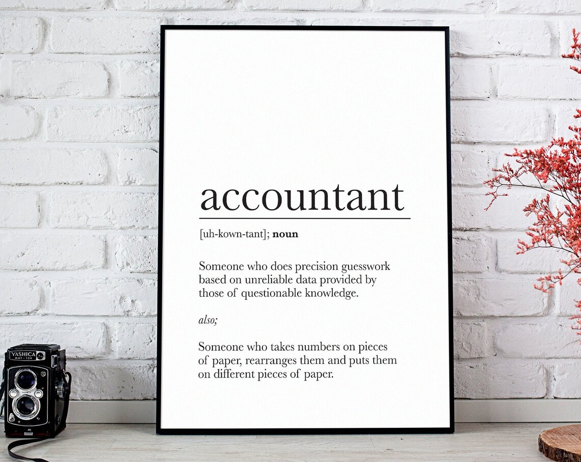 Accountant Definition Funny Office Decor Art Print - Image 2