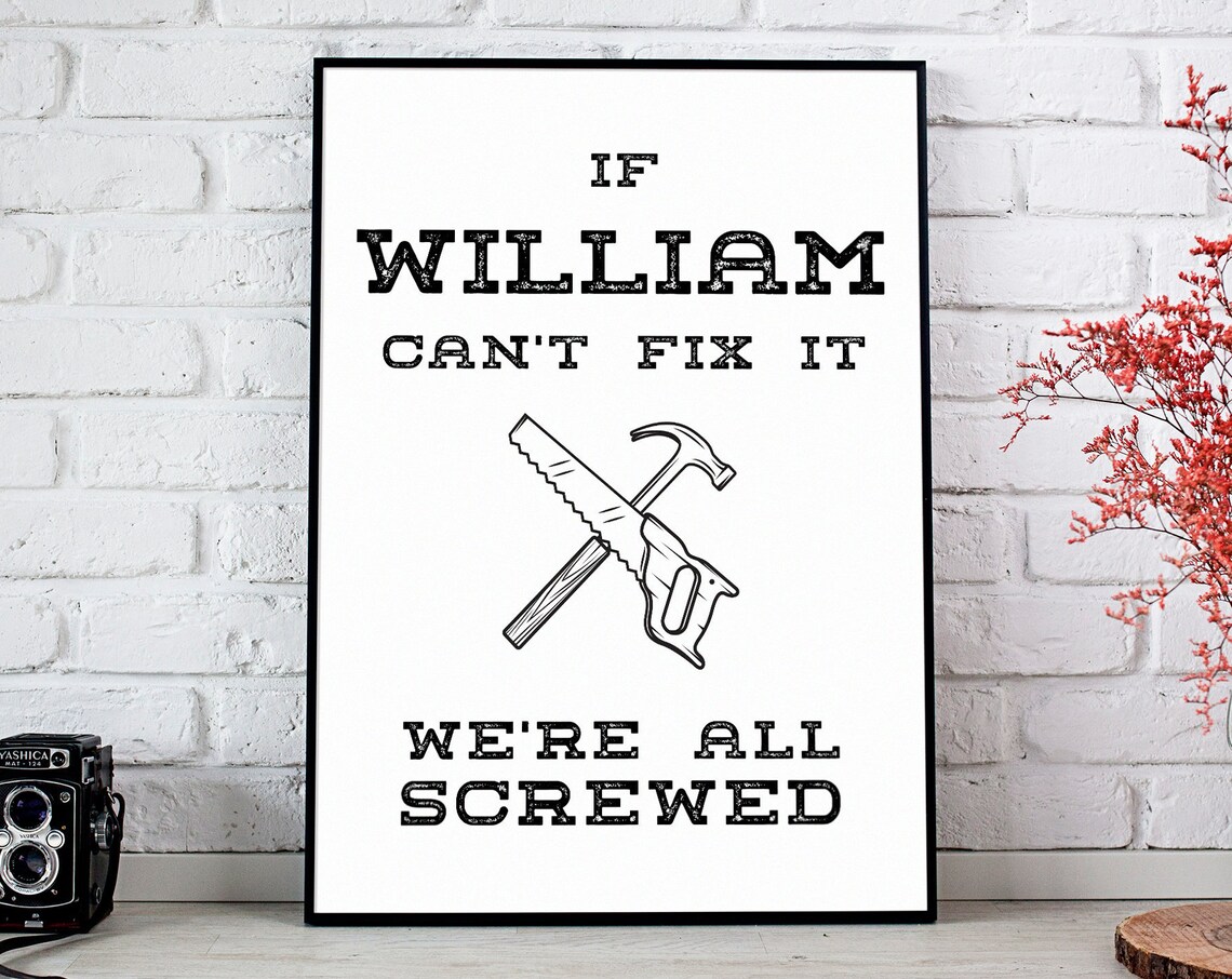 Personalized Father's Day Gift For Dad, Wall Art Print