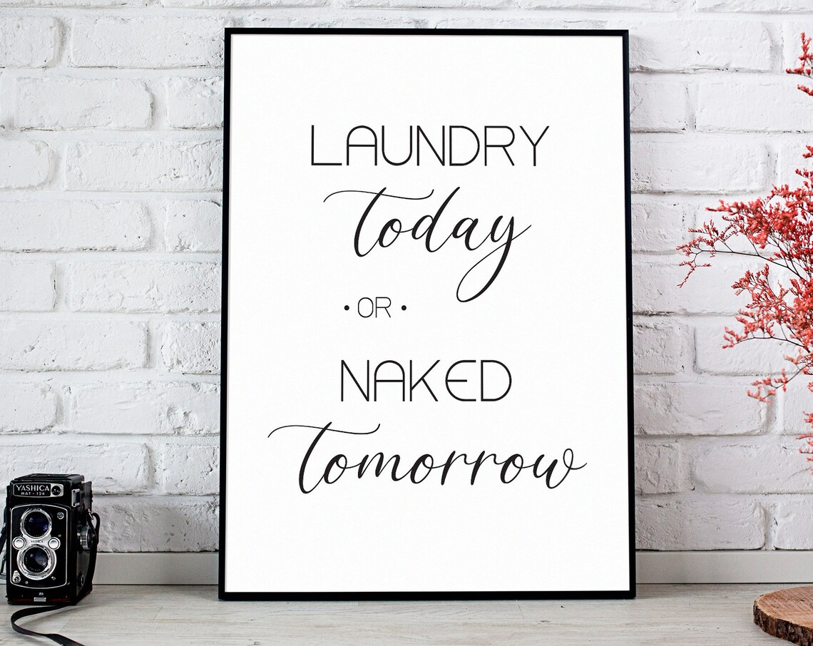 Laundry Sign, Laundry Wall Decor Art Print