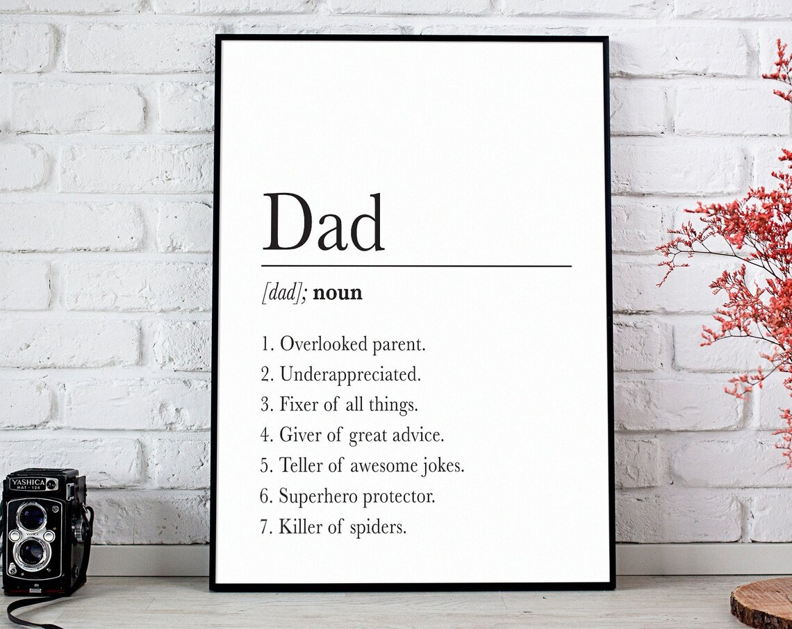 Dad Definition Print, Father's Day Gift Poster