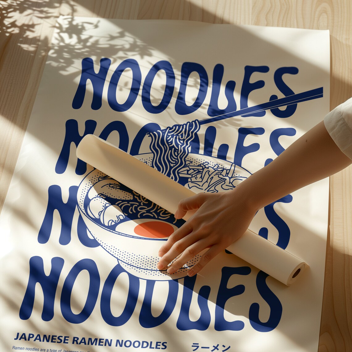 Japanese Ramen Noodle Art Print, Kitchen Wall Art - Image 2