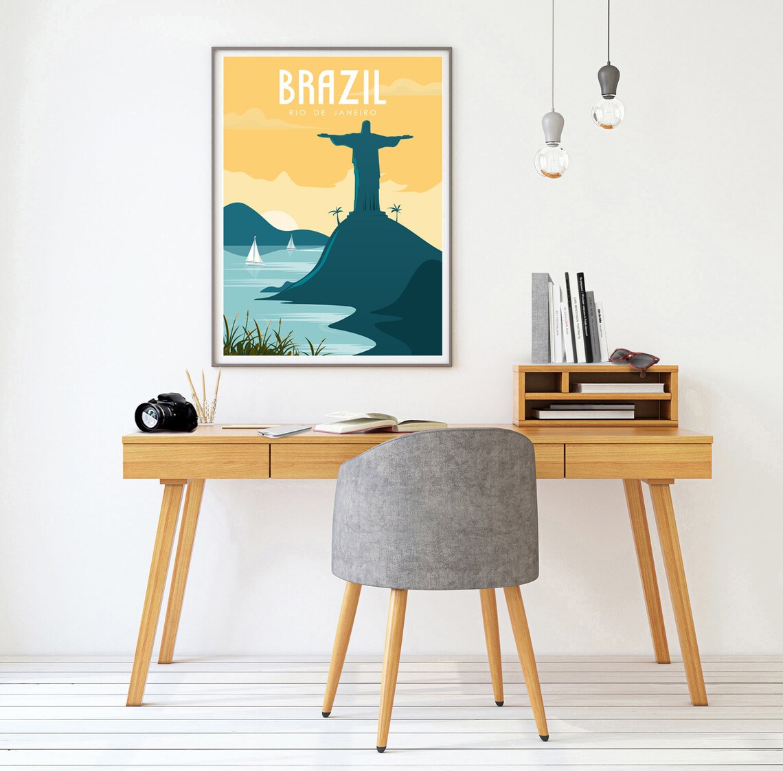 Brazil Travel Poster, Rio De Janeiro Wall Art - Image 2