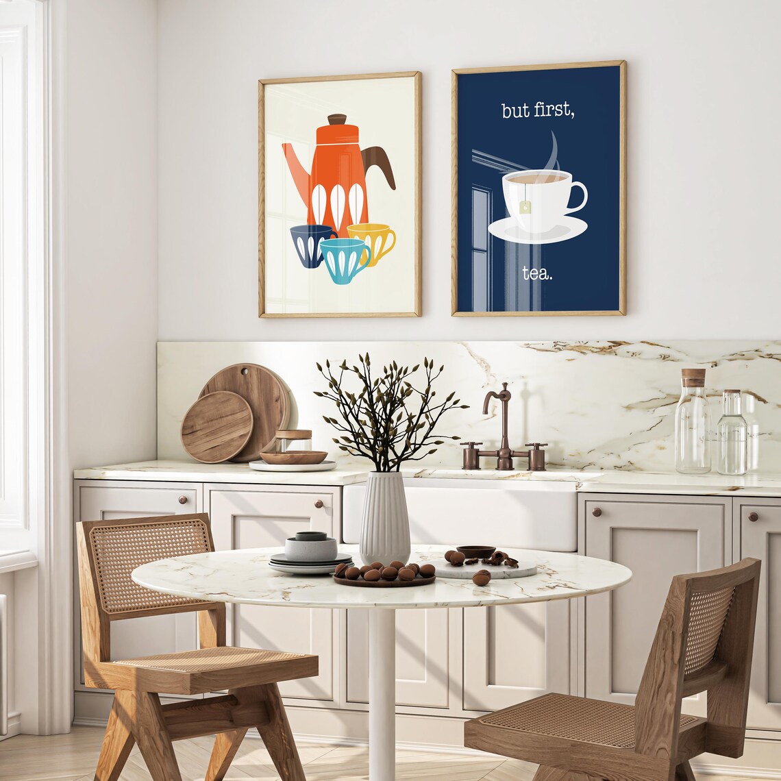 Retro Coffee and Tea Kitchen Wall Art Poster - Image 2
