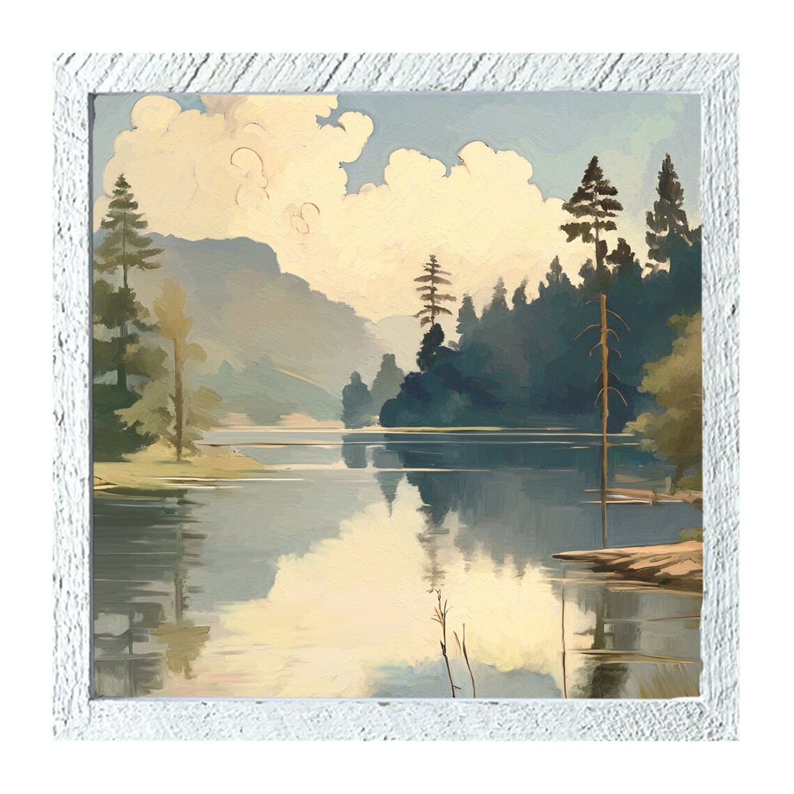 Mirror Lake Landscape Art Print, Nature View Decor - Image 4