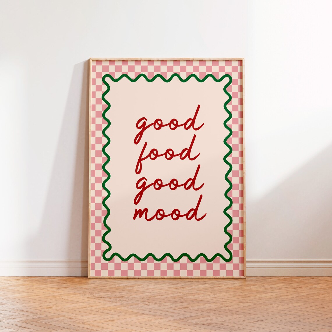 Good Food Good Mood Kitchen Retro Cafe Art Print - Image 2