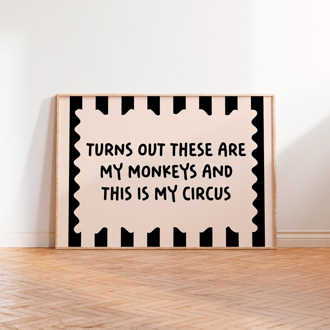 These Are My Monkeys, My Circus Typography Poster - Image 2