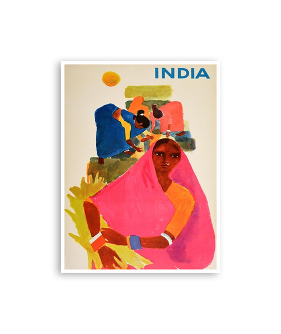 India Painting Indian Art Print Travel Poster Xr3683a