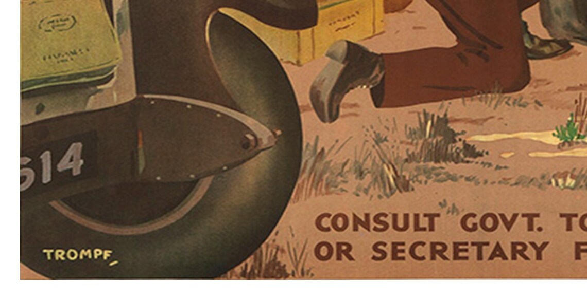 Central Australia Winter Tours Outback Camp Vintage Travel Poster - Image 2