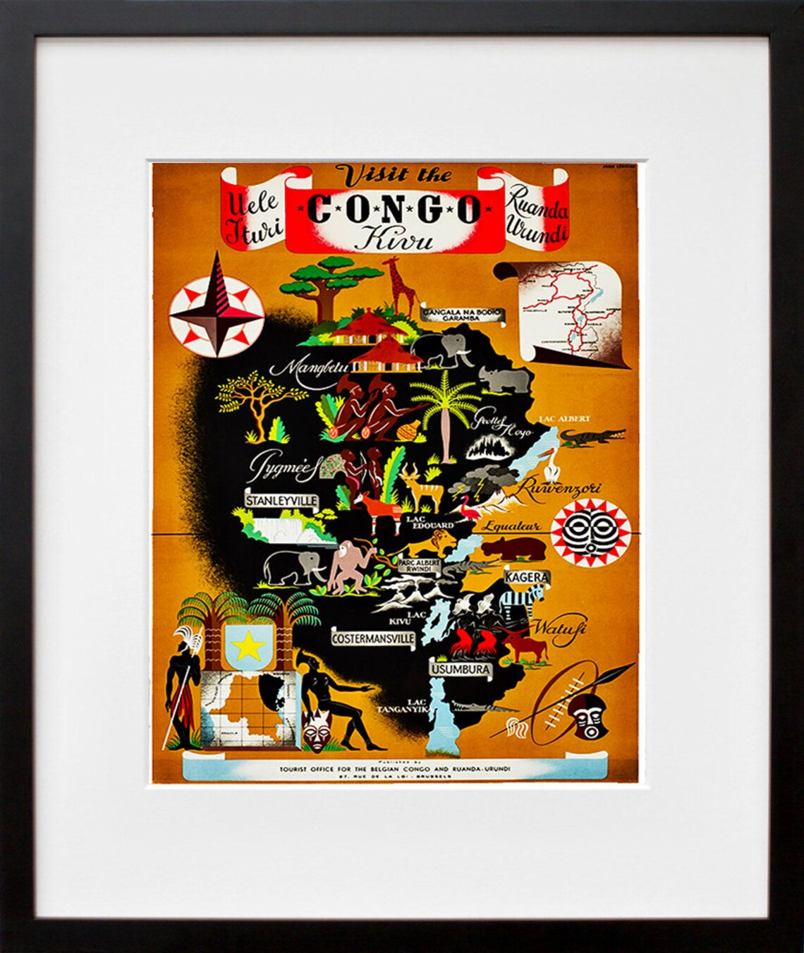 Art Congo Africa Vintage Travel Poster Print - Image 2
