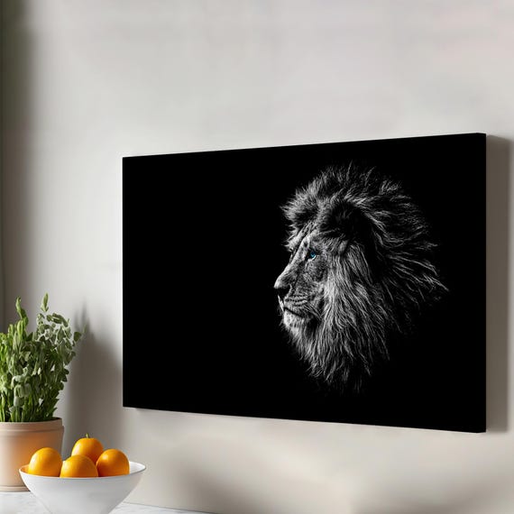 Lion Decorative Canvas Painting Animal Wall Decor Housewarming Gifts Modern Art
