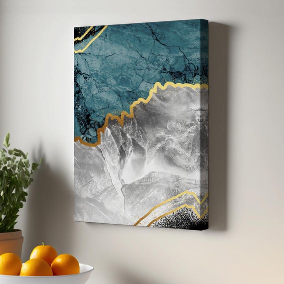 Marble Pattern Decorative Canvas Painting Large Wall Art Abstract Housewarming Gifts Modern Decor