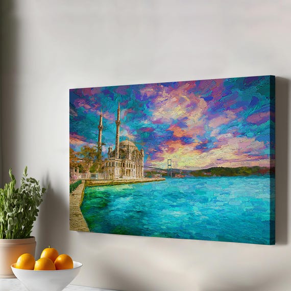 Abstract Oil Painting Look Decorative Canvas Wall Art With Brush Strokes Large Modern Decor Gift For Home