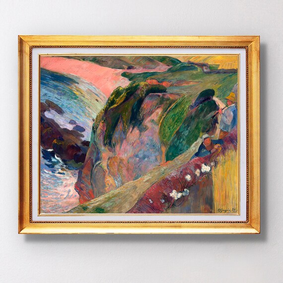 Paul Gauguin The Flageolet Player On The Cliff Fine Art Glice 1889 Sku 0204