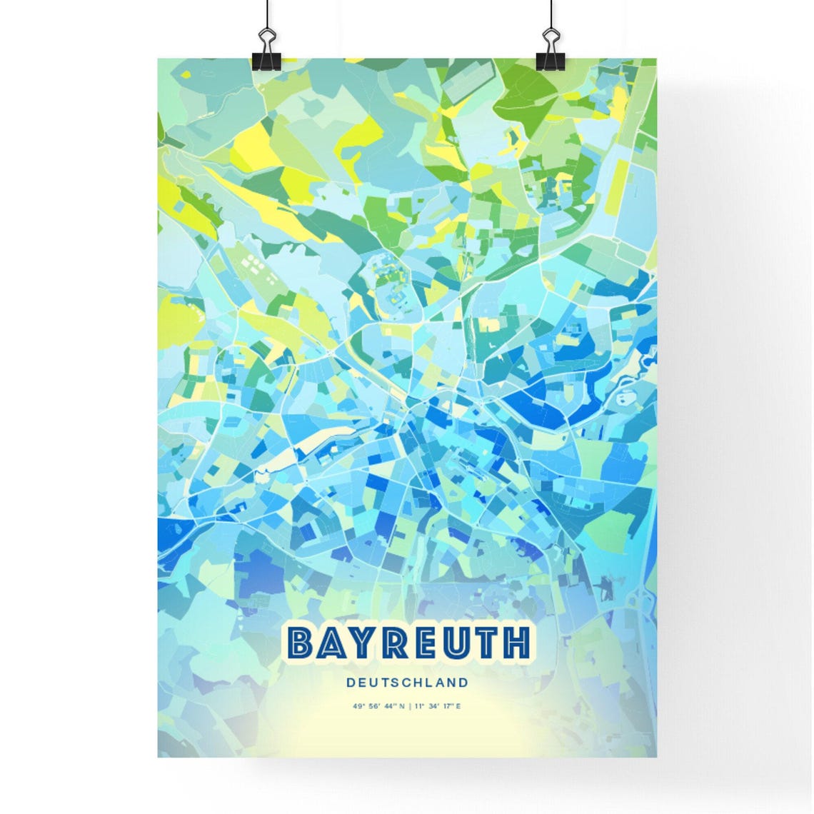Bayreuth Germany Customizable City Map Poster For Home Wall Decor - Image 2