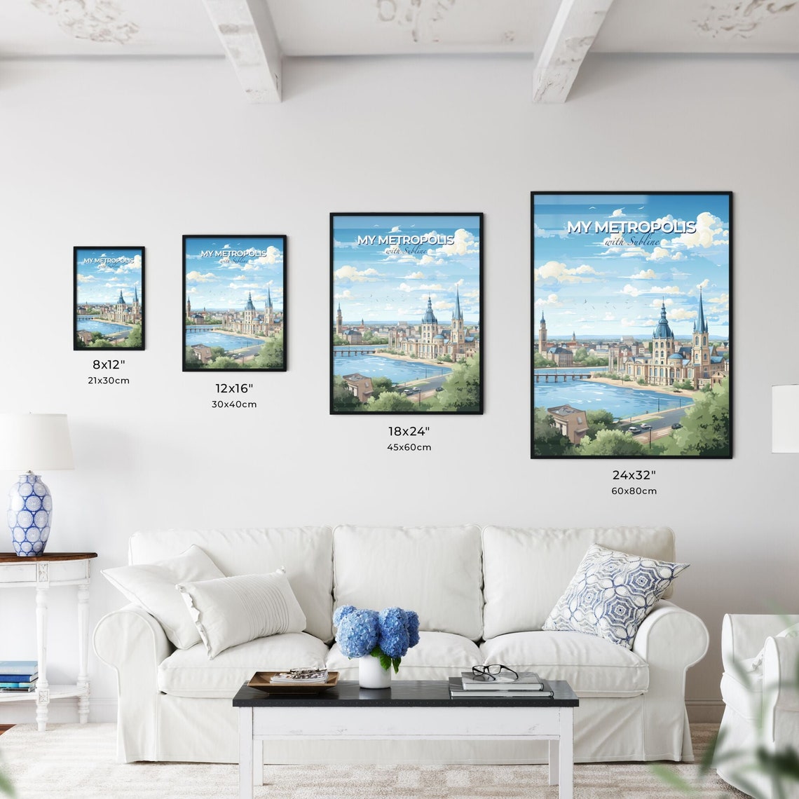 Personalized Hometown Travel Poster Custom City Skyline Art Decor - Image 3