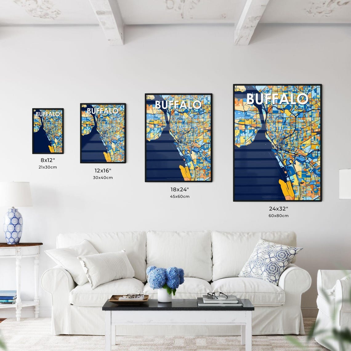 Buffalo Ny Vibrant Art Map Poster Unique Wall Decor Personalisable Gift For Home Interior Design Enthusiasts - Image 3