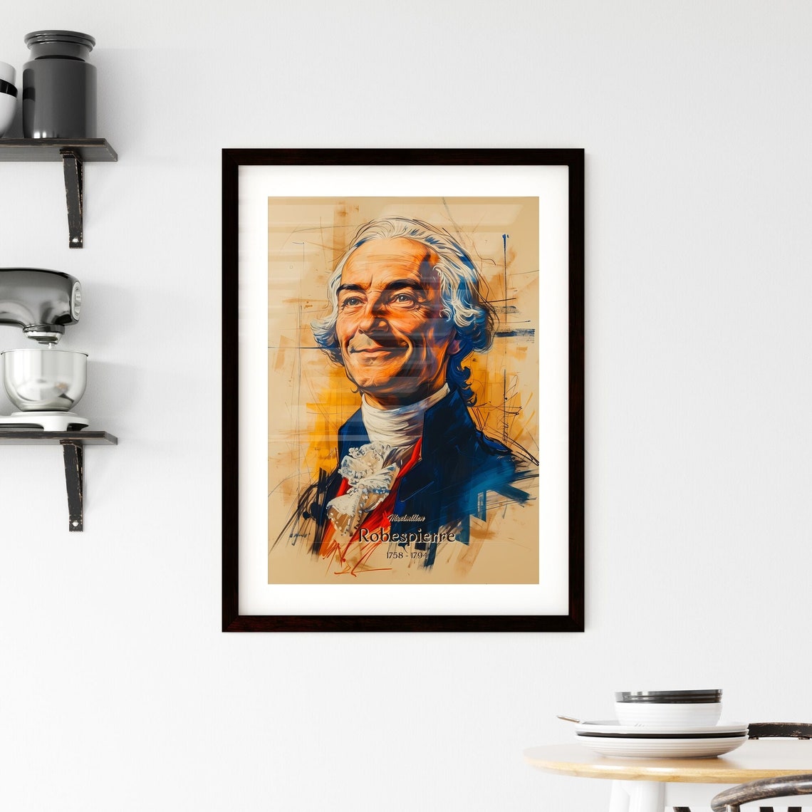 Maximilien Robespierre French Revolution Sketch Portrait Poster - Image 2