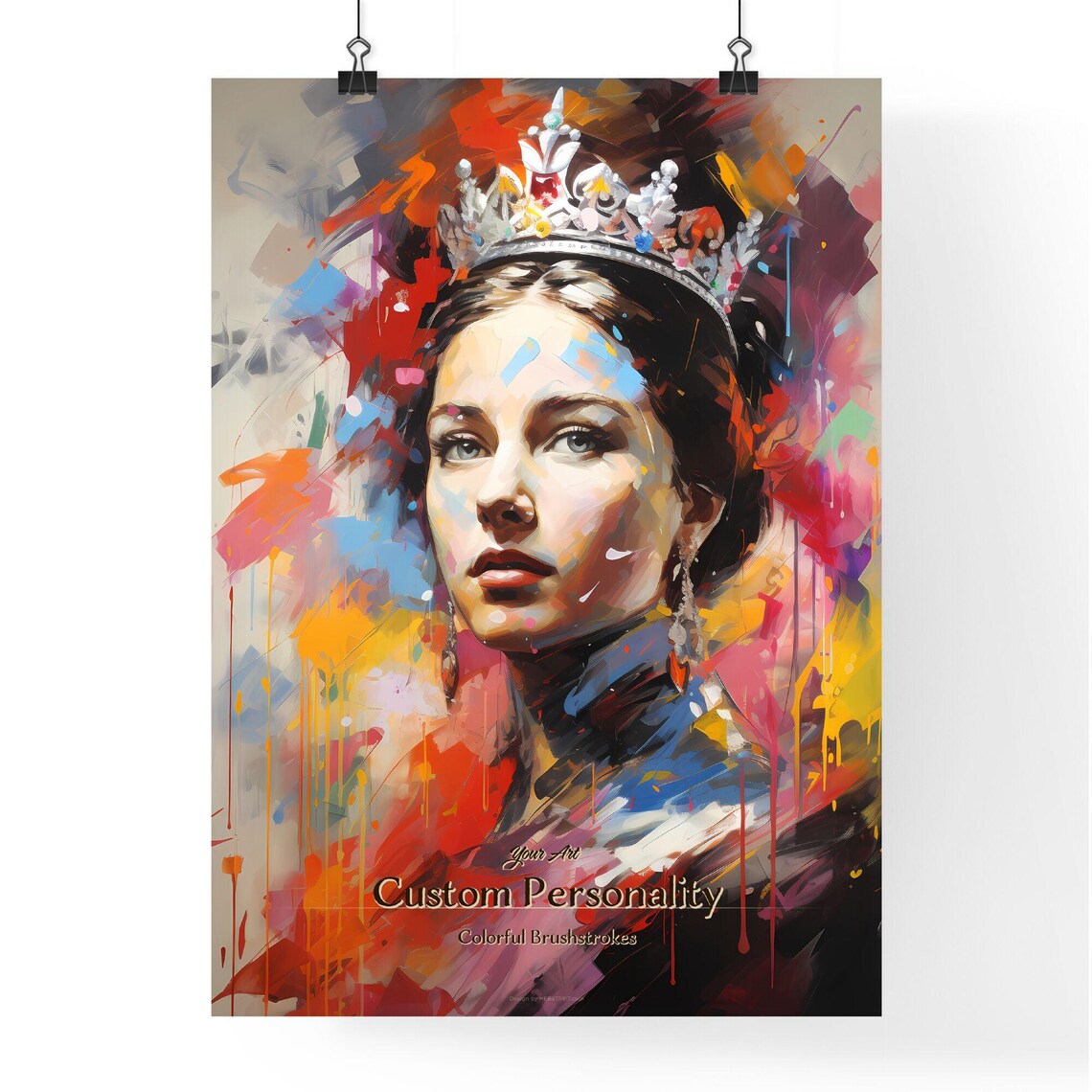 Custom Portrait Painting Colorful Brushstroke Personal Art Poster - Image 4