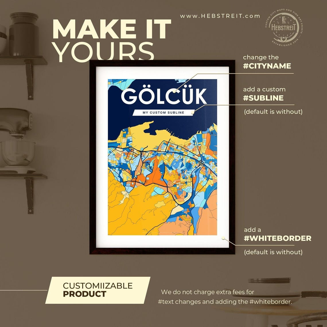 Golcuk Turkey Vibrant Street Map Artwork Colorful City Design Poster - Image 2