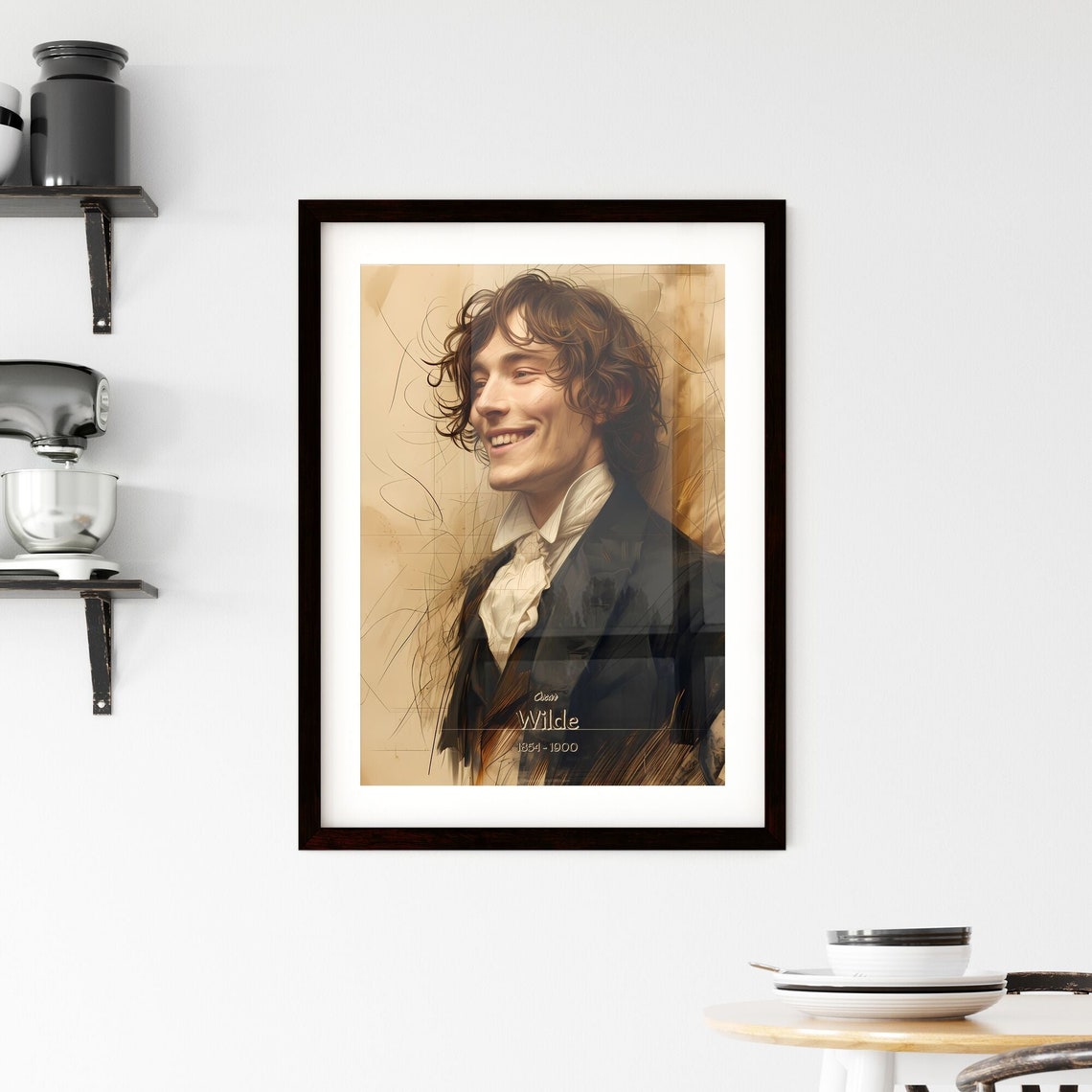 Oscar Wilde Irish Author Witty Classic Literature Portrait Poster - Image 2