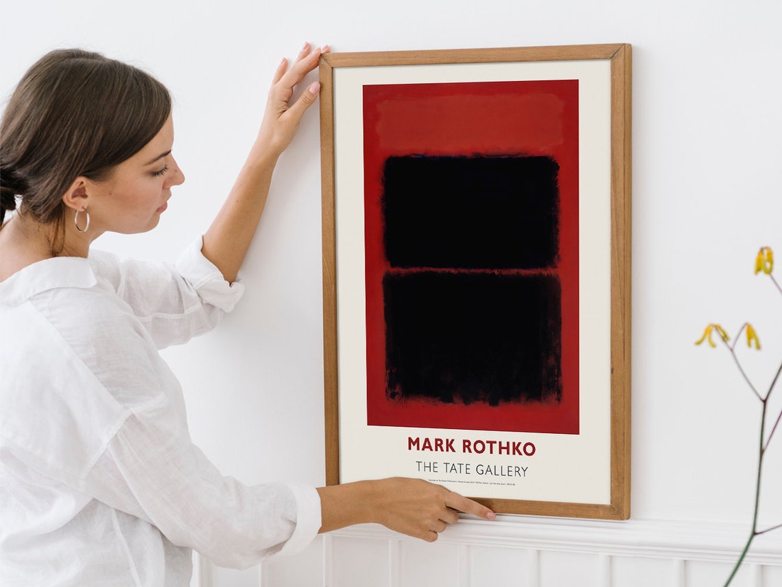 Mark Rothko Black on Red Color Field Tate Gallery London Poster - Image 4