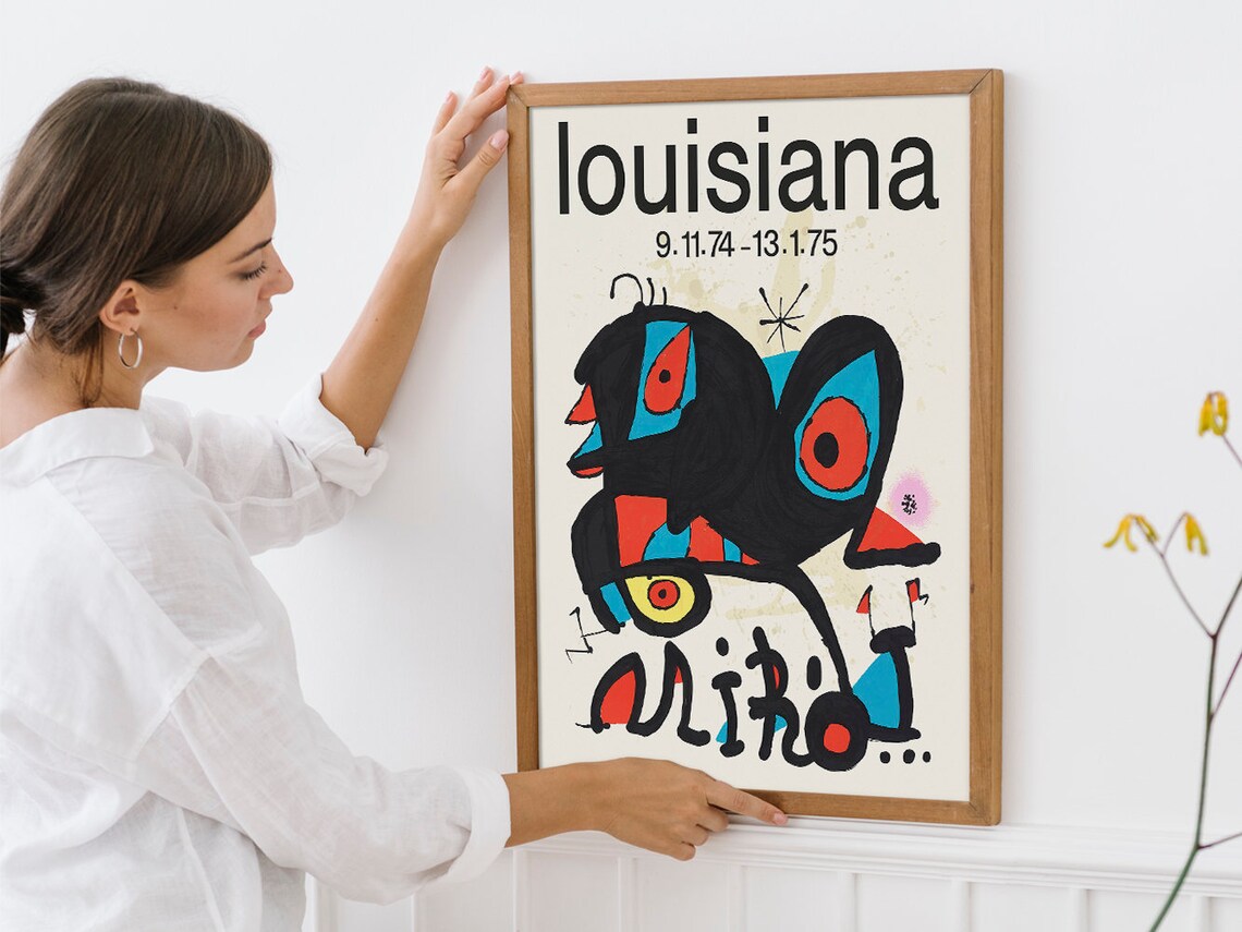 Joan Miro Louisiana 1974 Abstract Bird Creature Surrealist Poster - Image 4