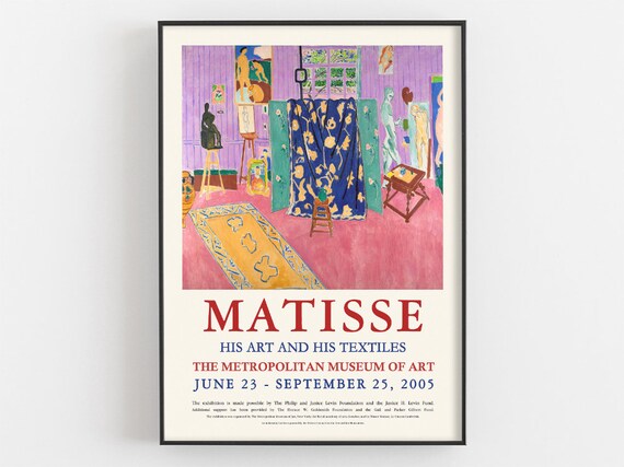 Henri Matisse Pink Studio Print Matisse Exhibition Poster Museum Gallery Wall Modern Art Room Decor Retro Oil Painting Artist Gifts